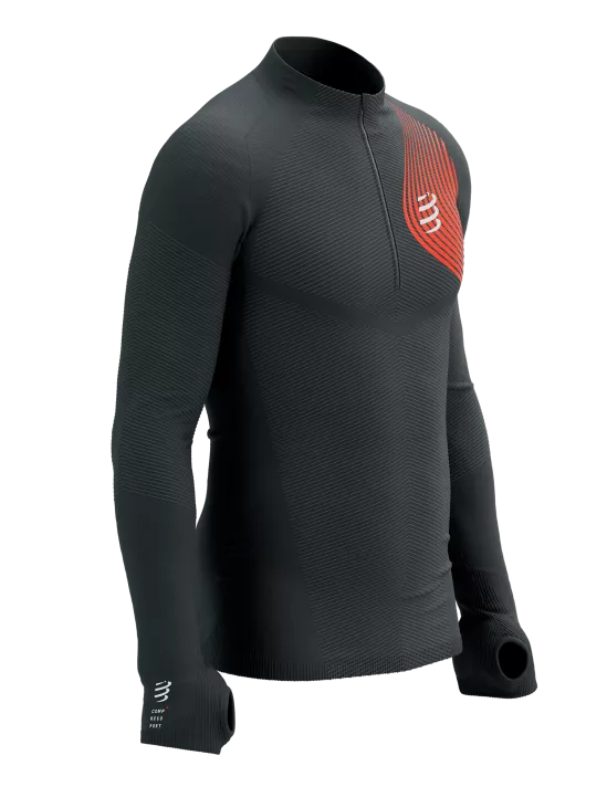 Winter Trail Postural LS Top M - Black/Red