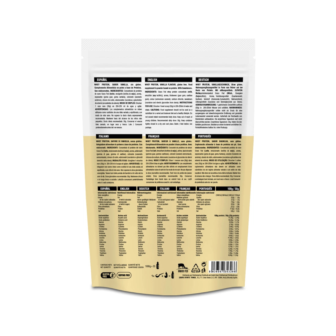 WHEY PROTEIN - Grass Fed Protein Shake - 1Kg