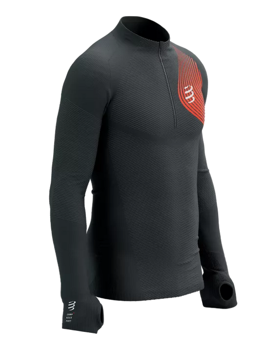 Winter Trail Postural LS Top M - Black/Red
