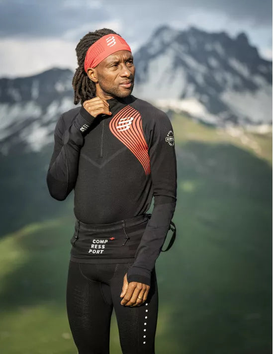 Winter Trail Postural LS Top M - Black/Red