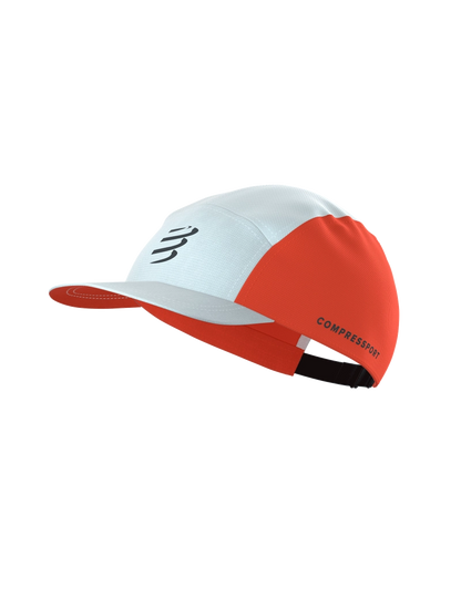 5 Panel Cap - White/Tigerlily