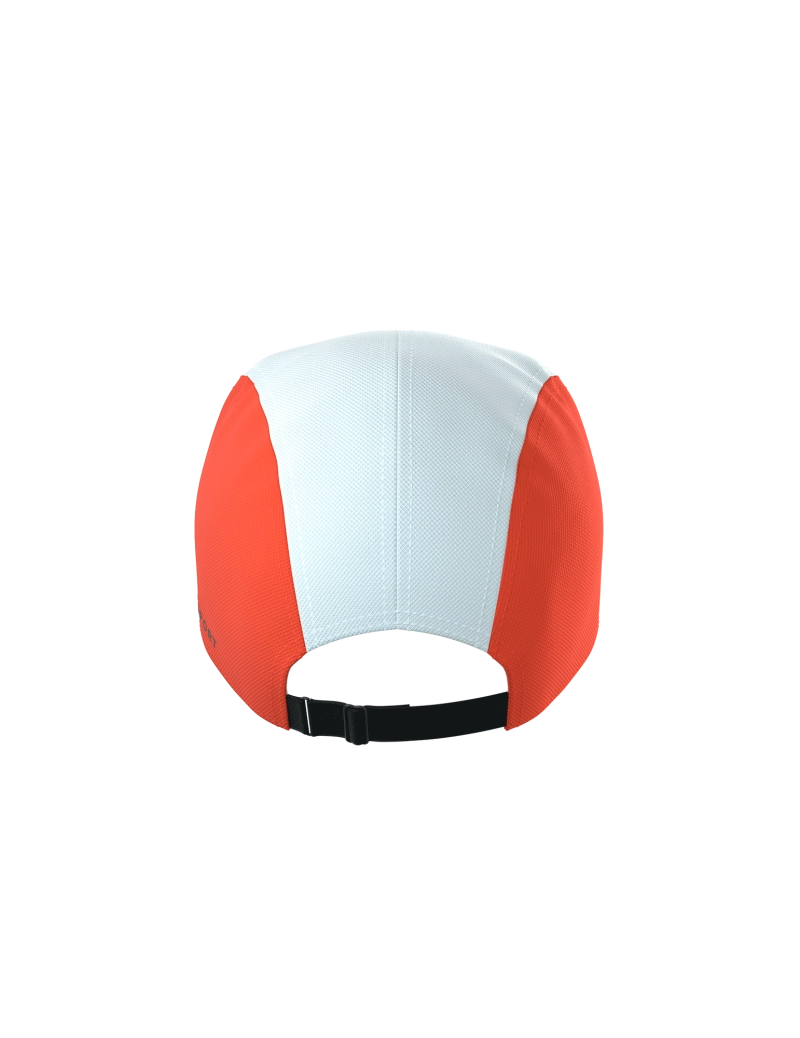 5 Panel Cap - White/Tigerlily