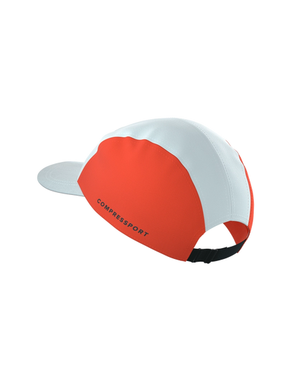 5 Panel Cap - White/Tigerlily