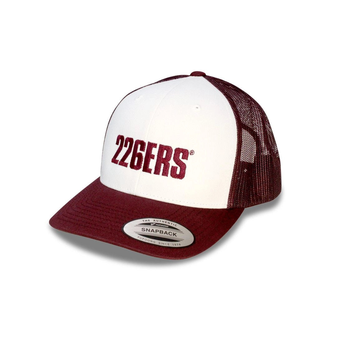BONÉ RETRO TRUCKER - Bordeaux (Garnet) / Branco