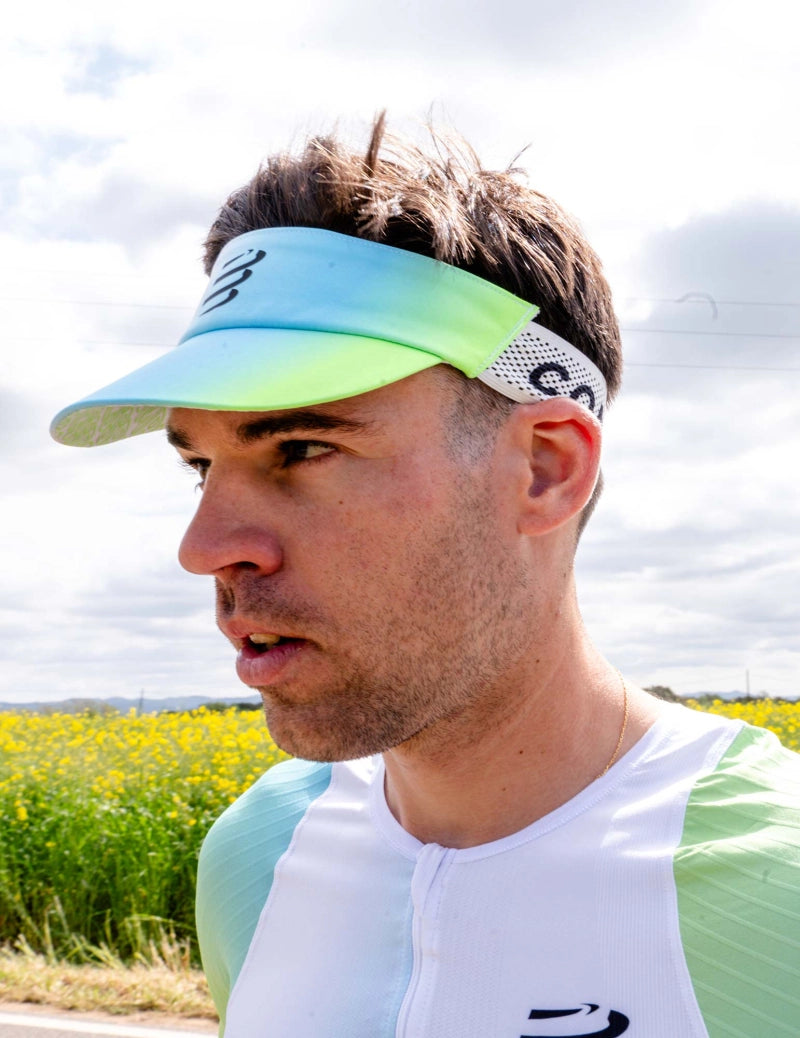 Pro Racing Visor - Star - White/Blue-Green